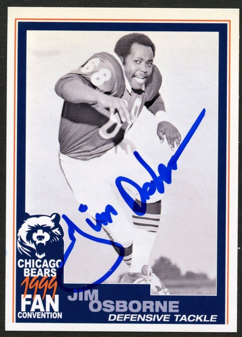 Jim Osborne #68 signed autograph auto 1999 Chicago Bears Fan Convention Card