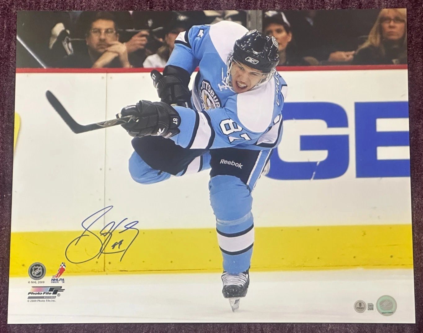 SIDNEY CROSBY Signed Pittsburgh PENGUINS 16x20 PHOTO Beckett Authenticated (BAS)