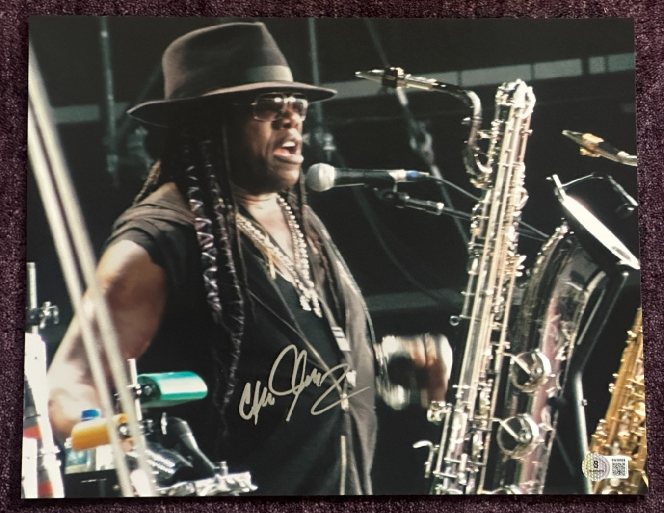 CLARENCE CLEMONS Signed E Street Band 11x14 PHOTO Beckett (BAS) Authenticated