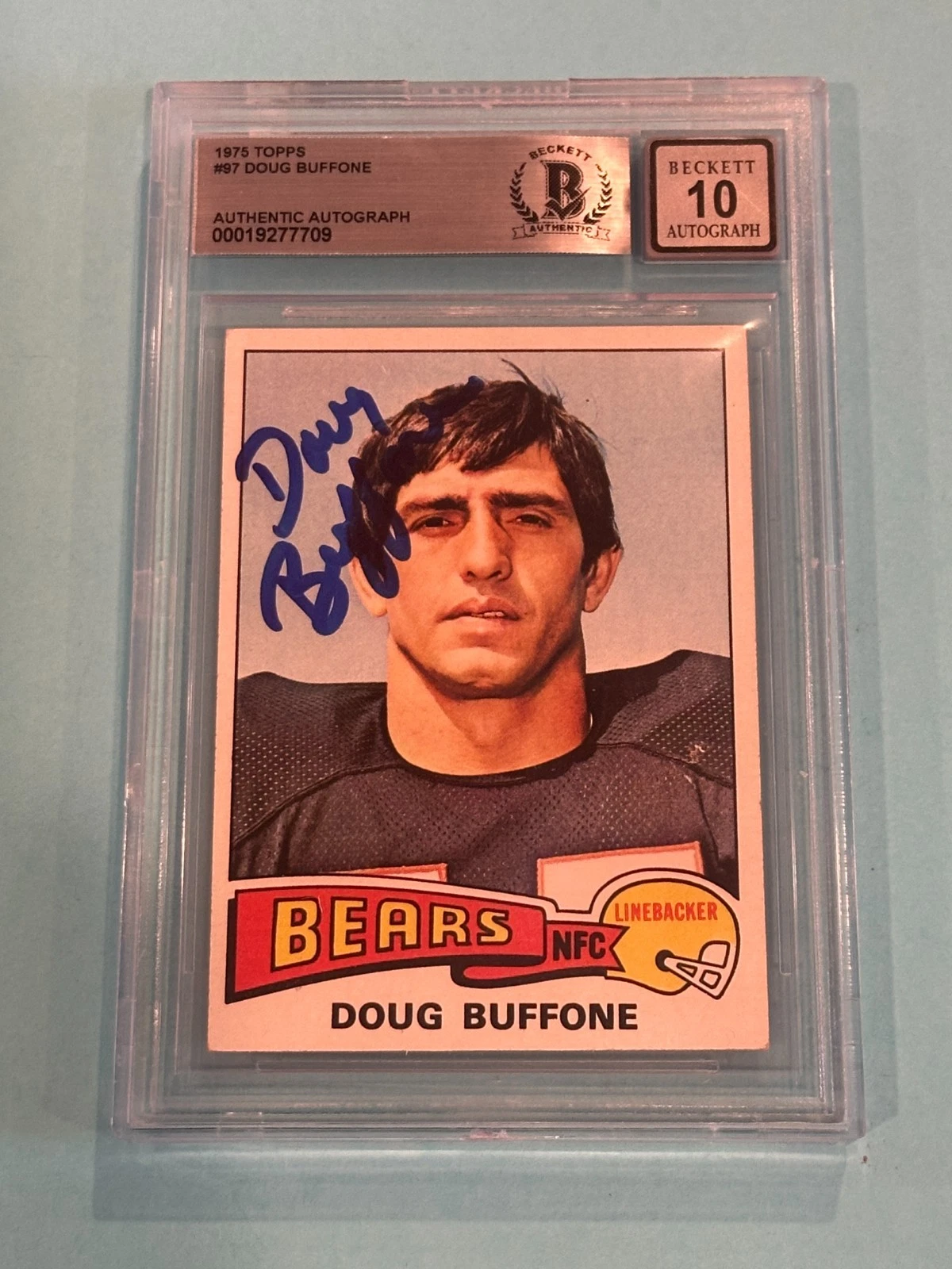 DOUG BUFFONE Signed 1975 TOPPS Card #97 Beckett BAS AUTO 10