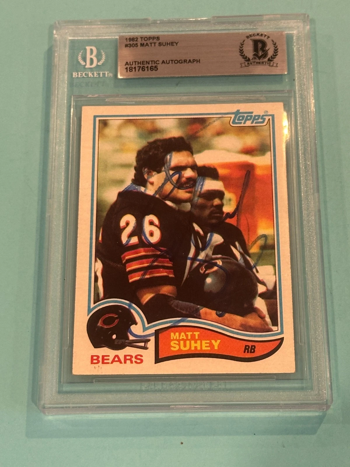 MATT SUHEY Signed 1982 TOPPS Card #305 Beckett BAS