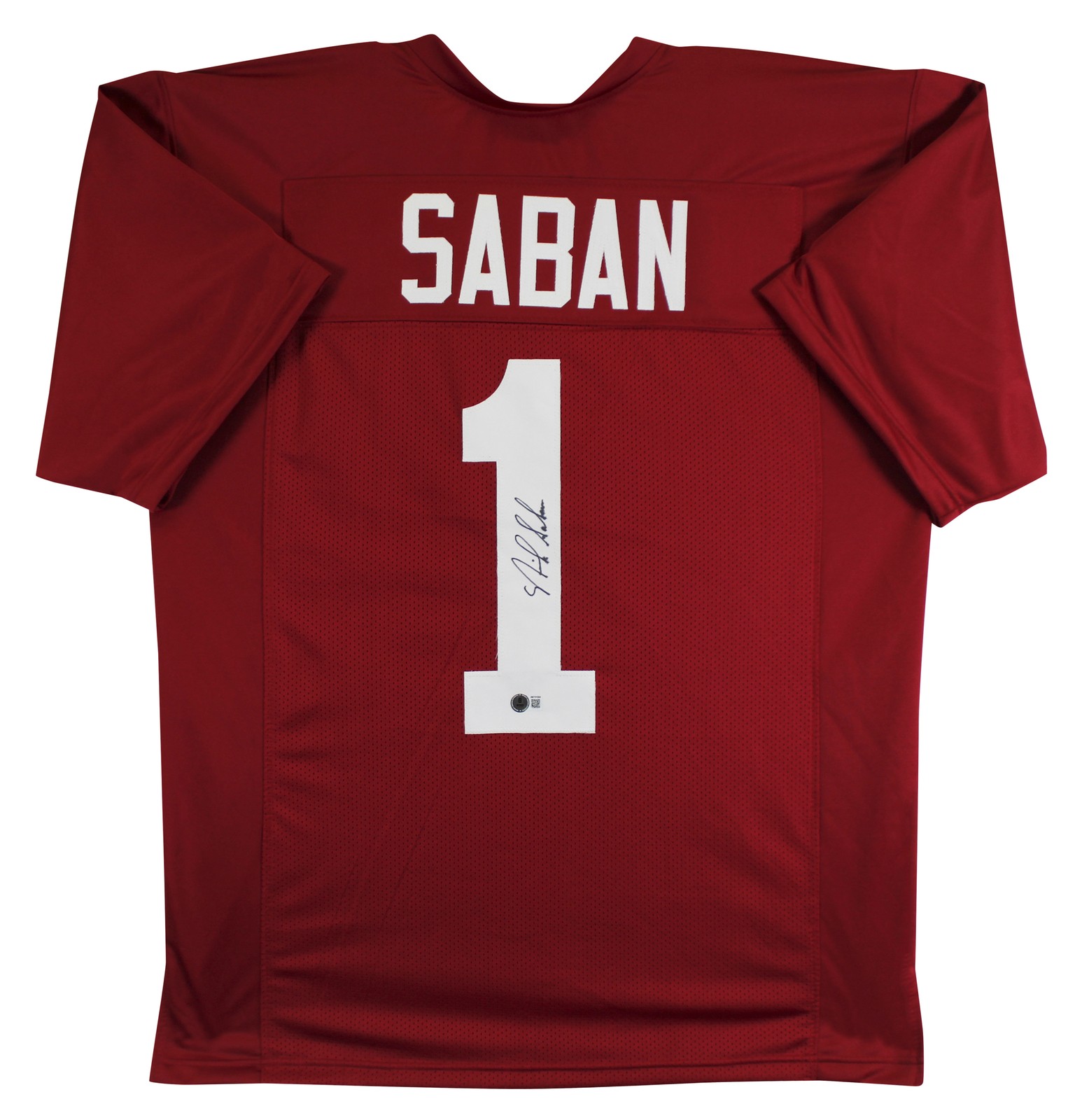 Alabama Nick Saban Authentic Signed Maroon Pro Style Jersey Autographed BAS