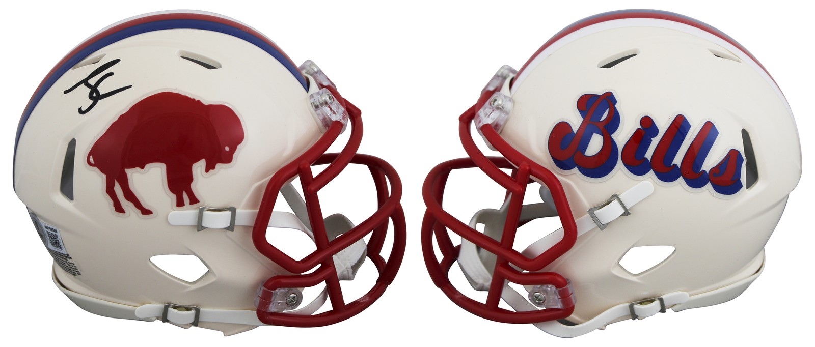 Bills James Cook Authentic Signed Retro Speed Mini Helmet BAS Witnessed