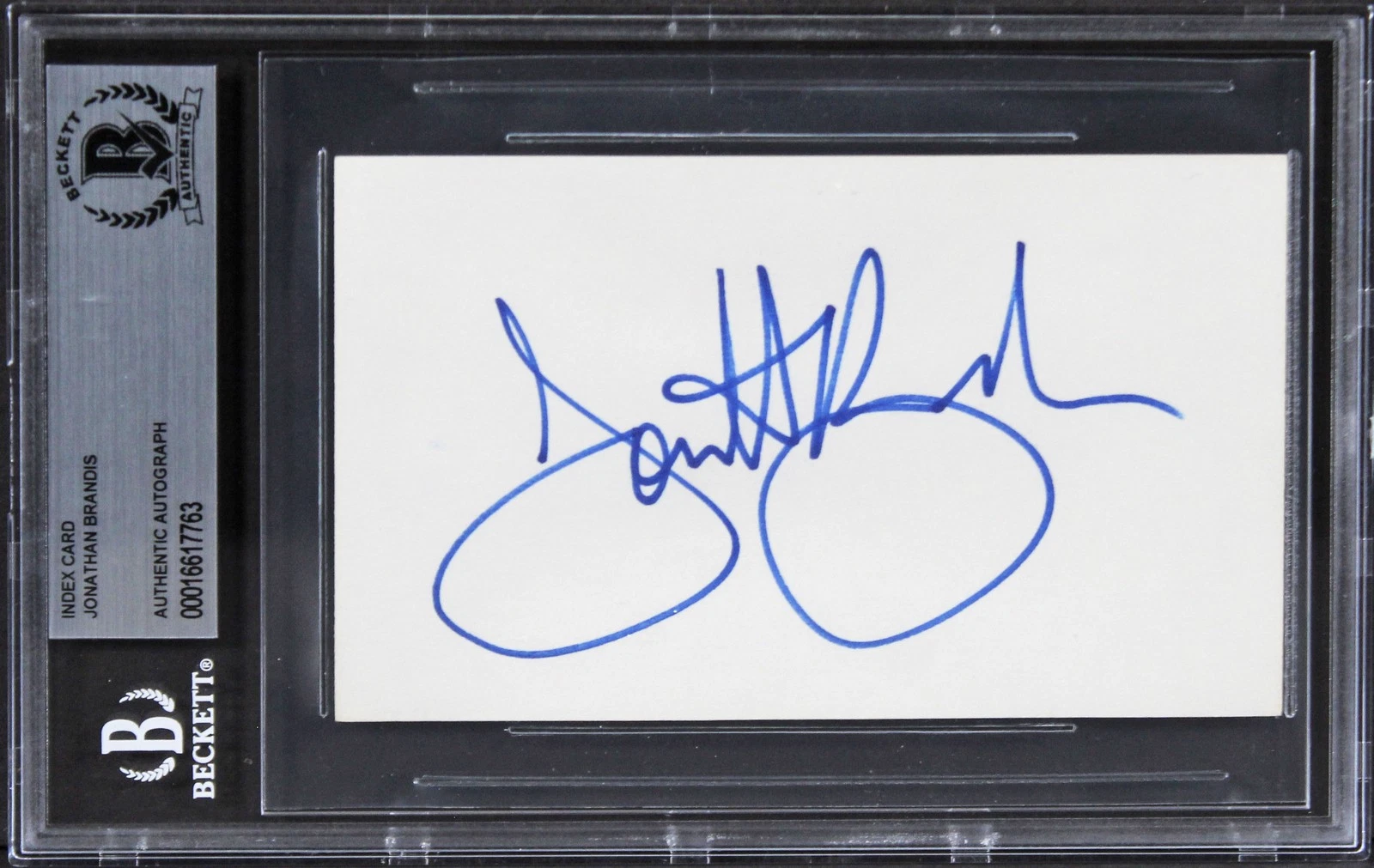 Jonathan Brandis The Neverending Story II Signed 3x5 Index Card BAS Slabbed 2