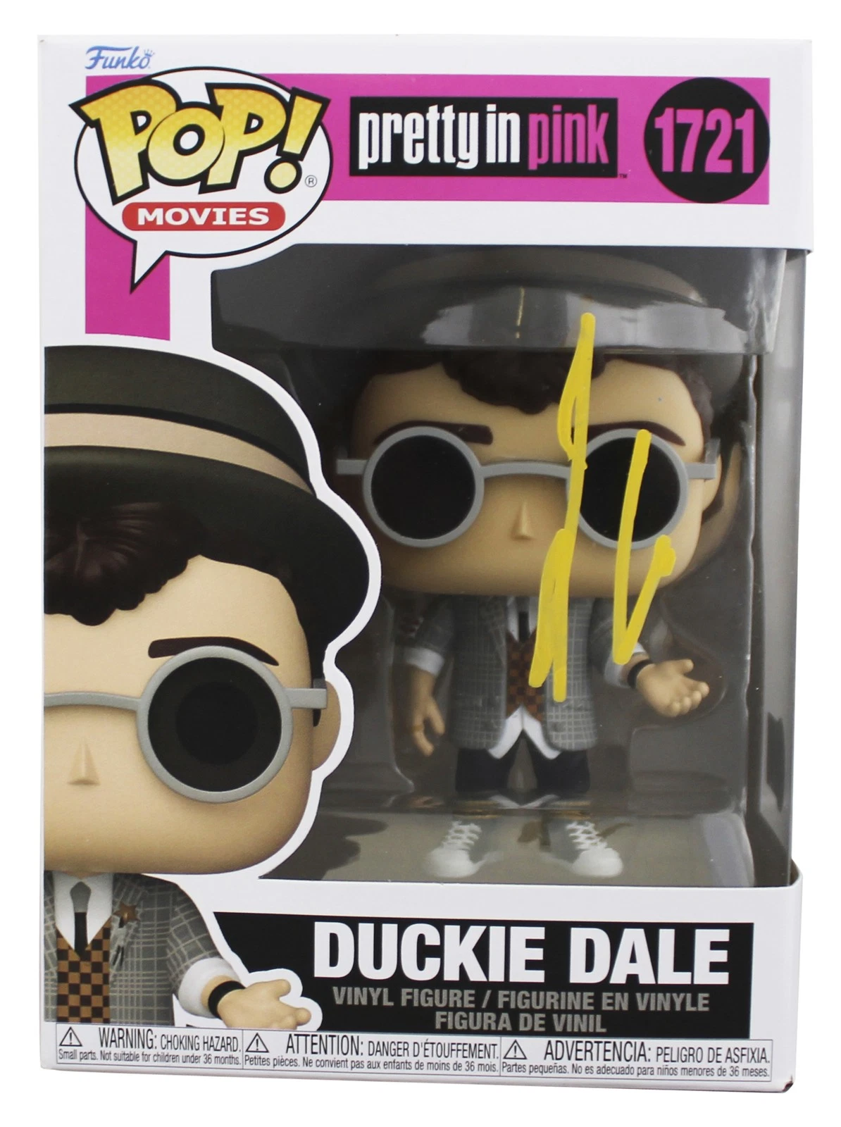 JON CRYER PRETTY IN PINK SIGNED DUCKIE DALE #1721 FUNKO POP FIGURE BAS #BT61248 COLLECTIBLE MEMORABILIA