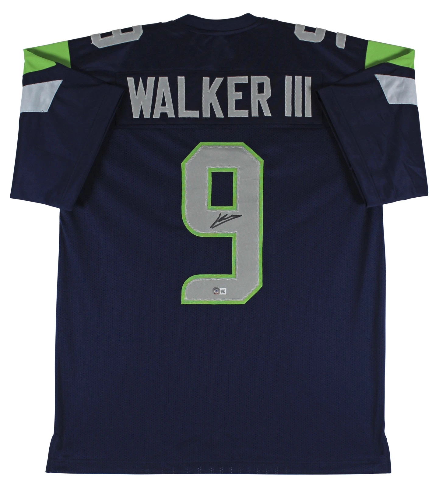 Kenneth Walker III Authentic Signed Navy Blue Pro Style Jersey BAS Witnessed