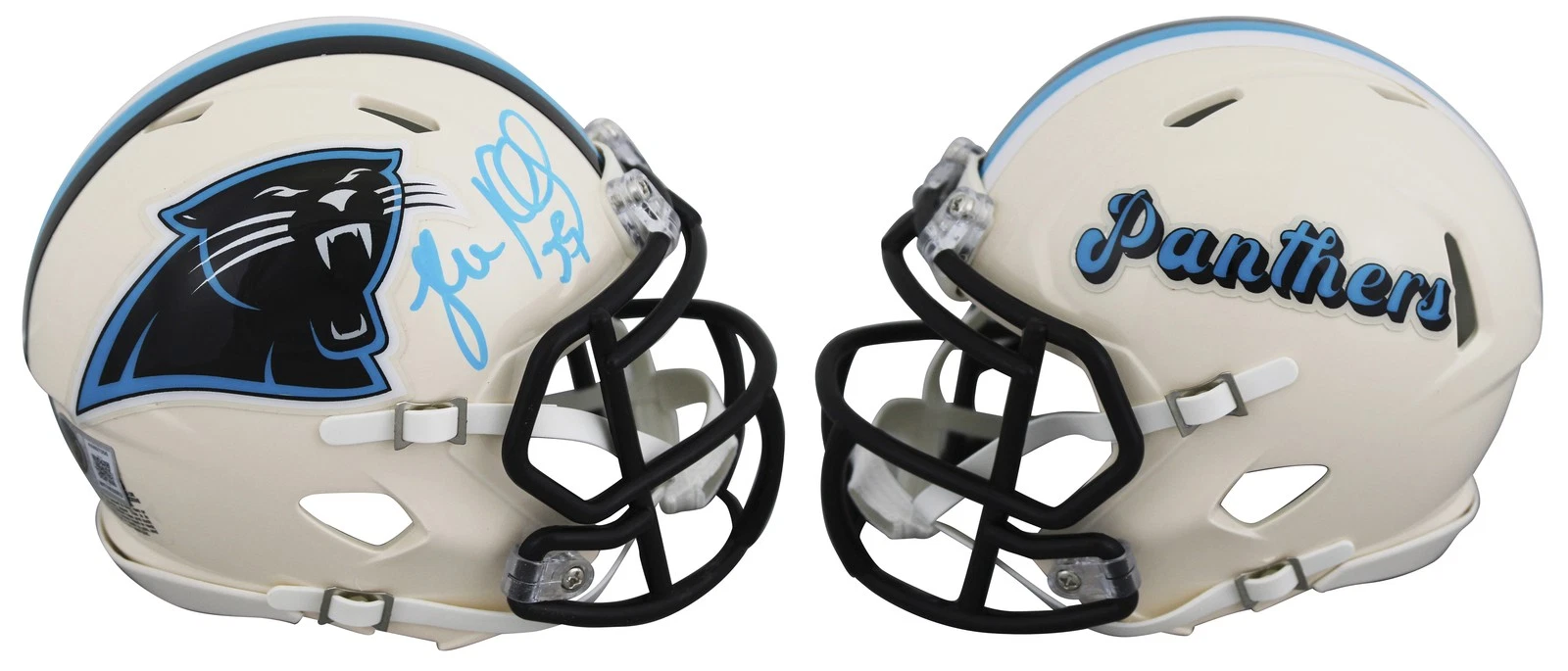 Panthers Luke Kuechly Authentic Signed Retro Speed Mini Helmet BAS Witnessed