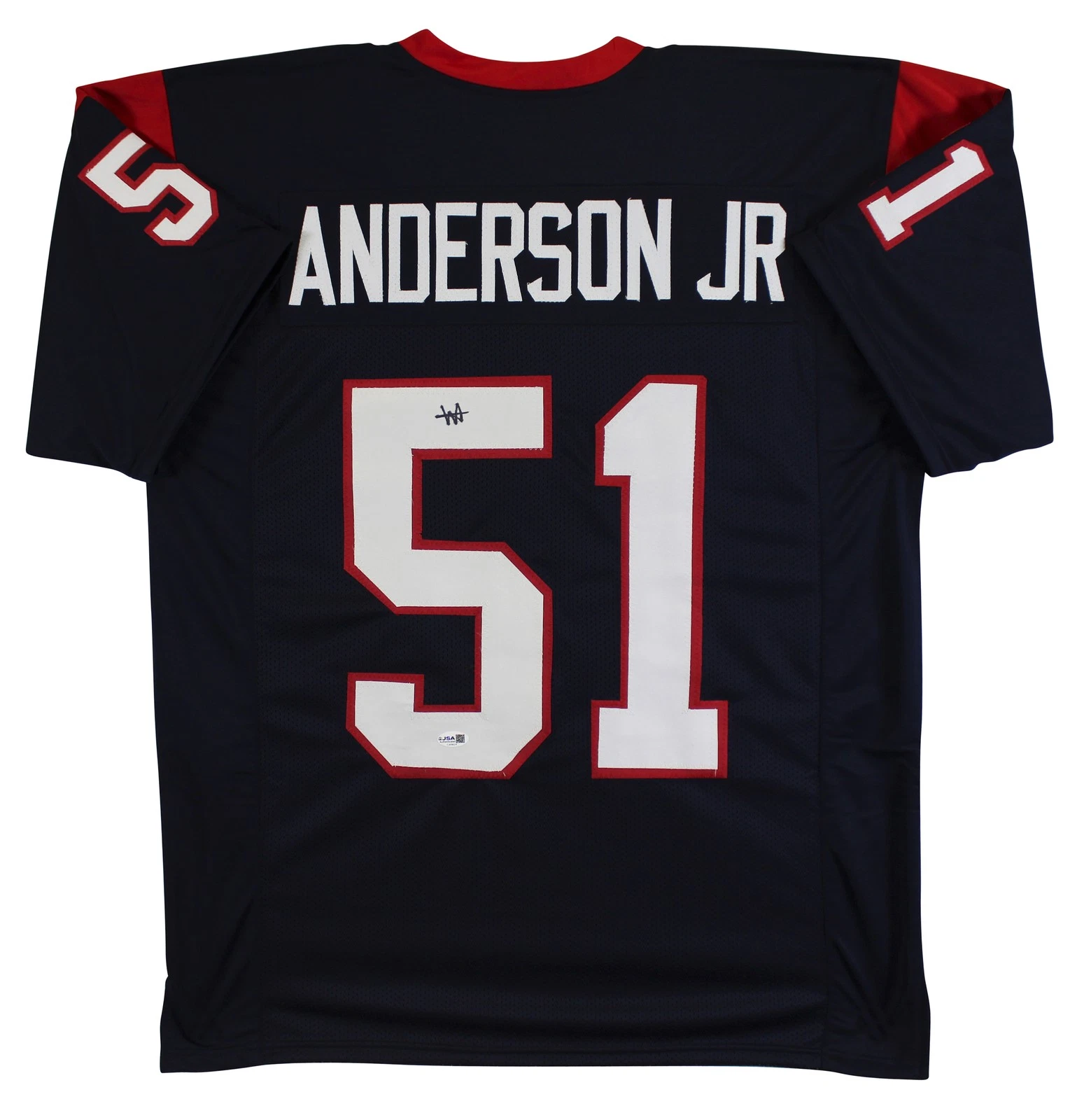 Will Anderson Jr. Authentic Signed Navy Pro Style Jersey Autographed JSA