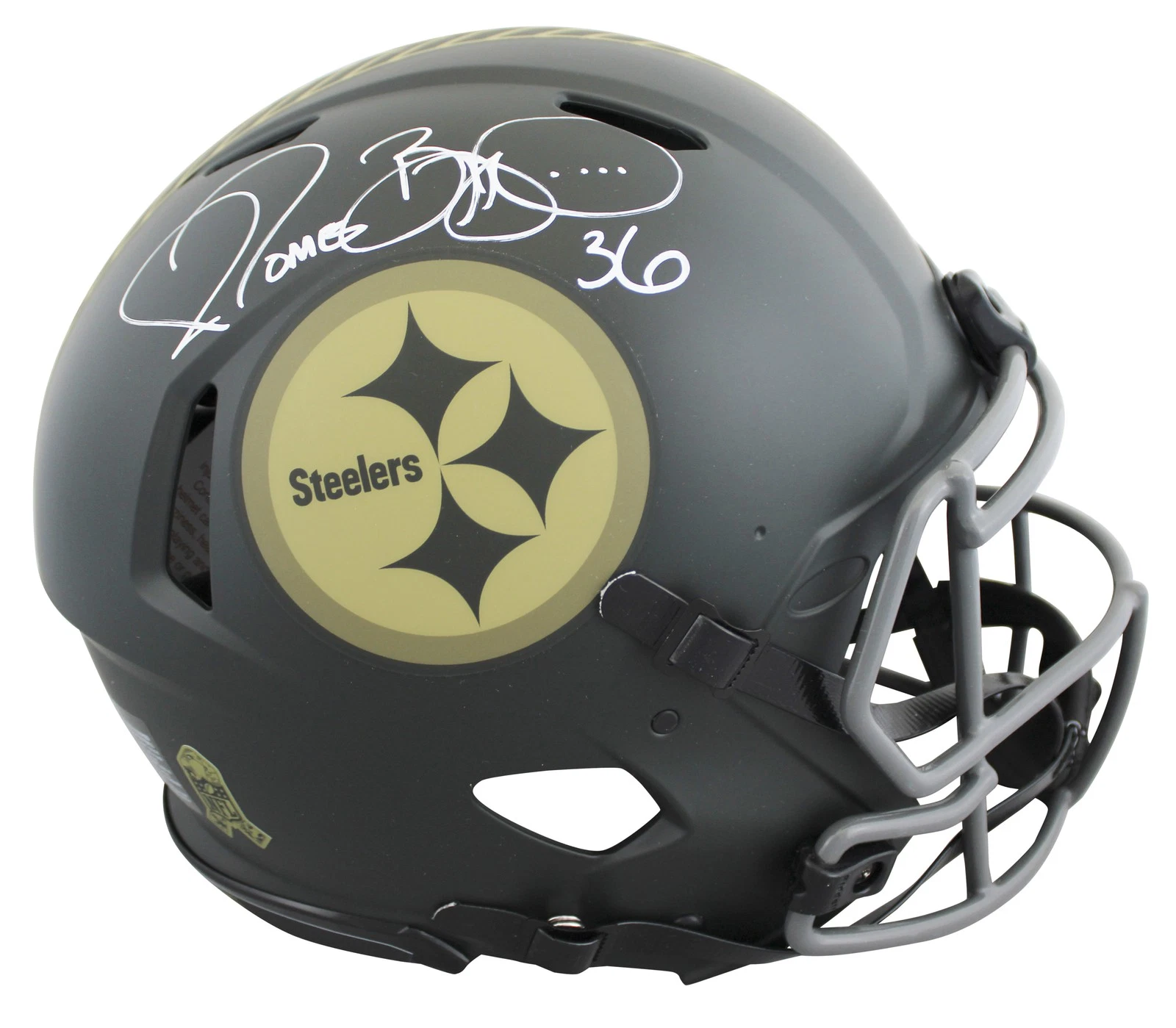 Steelers Jerome Bettis Signed STS IV Full Size Speed Proline Helmet BAS Witness