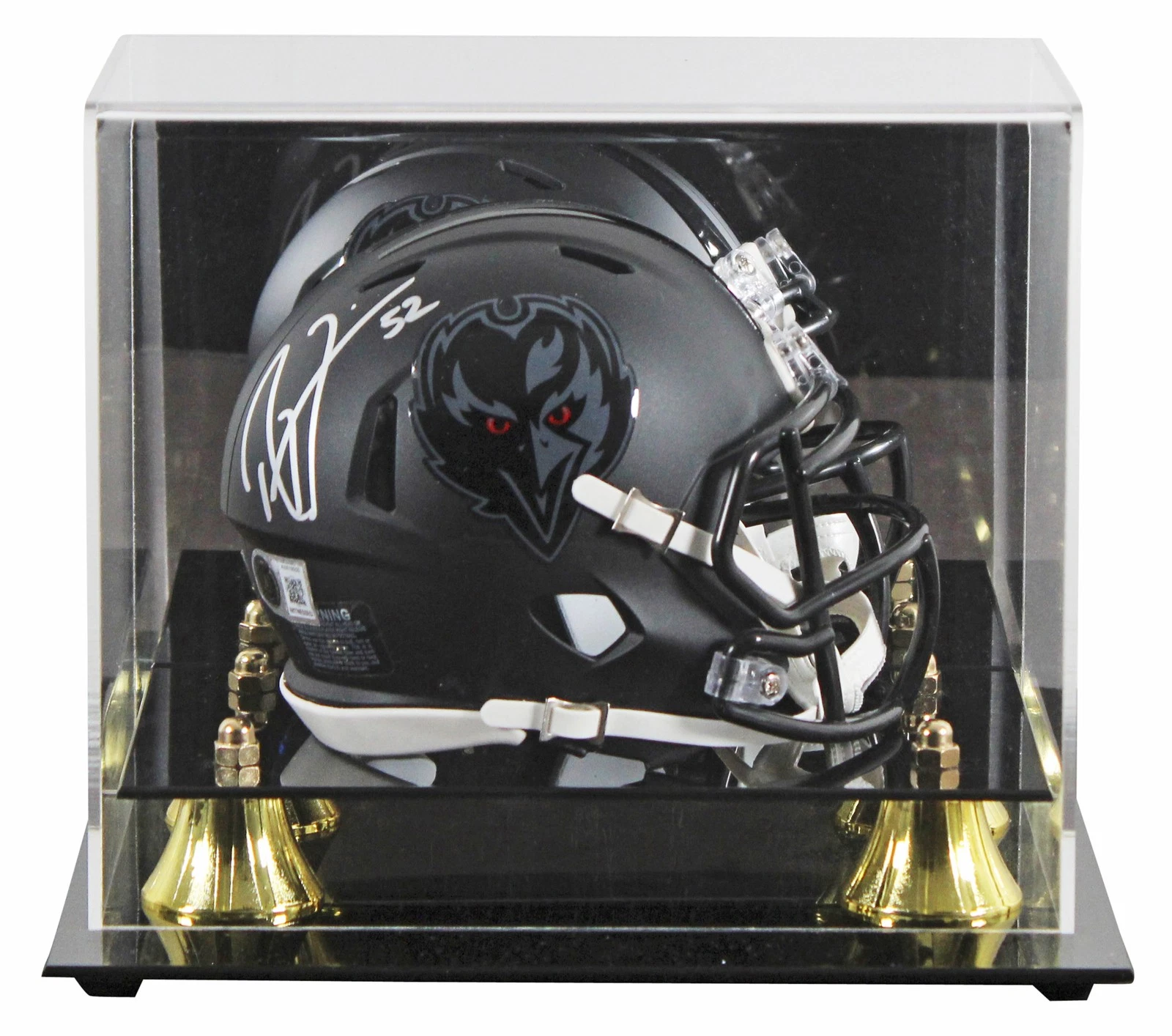 Ravens Ray Lewis Signed 2026 On-Field Alt Speed Mini Helmet W/ Case BAS Witness