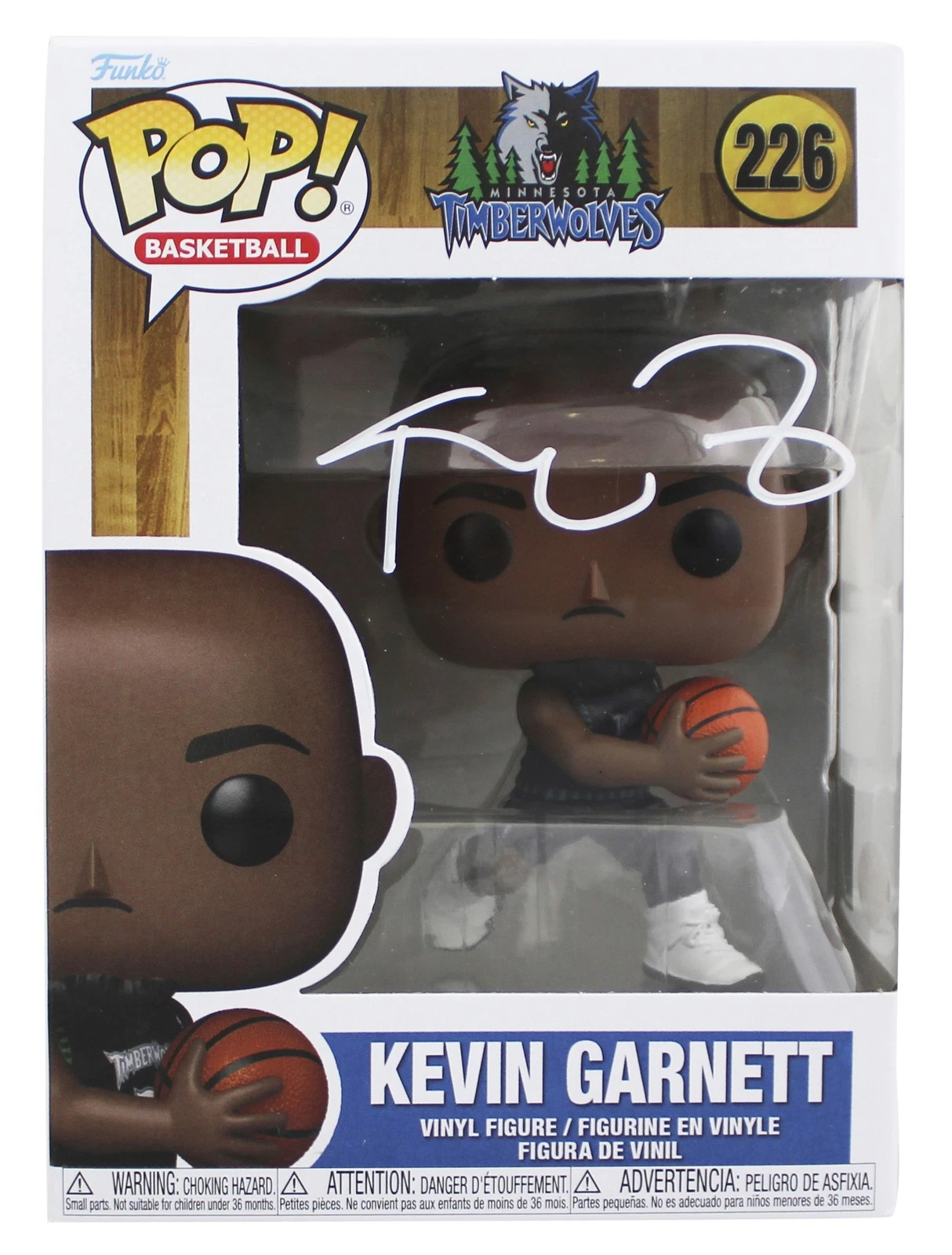 Timberwolves Kevin Garnett Signed #226 Funko Pop Vinyl Figure JSA Witness 1