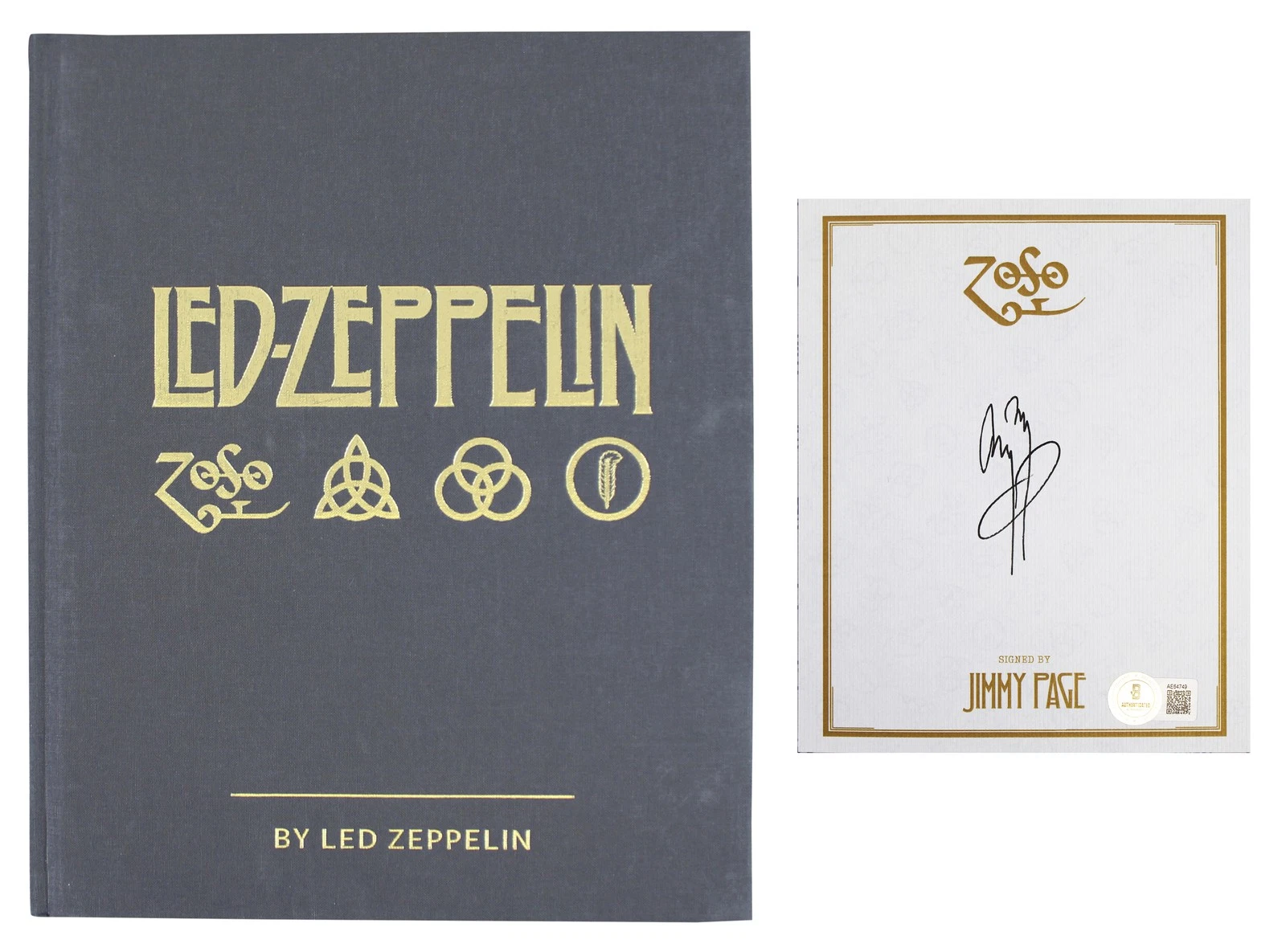Jimmy Page Authentic Signed Led Zeppelin by Led Zeppelin Hardcover Book BAS LOA