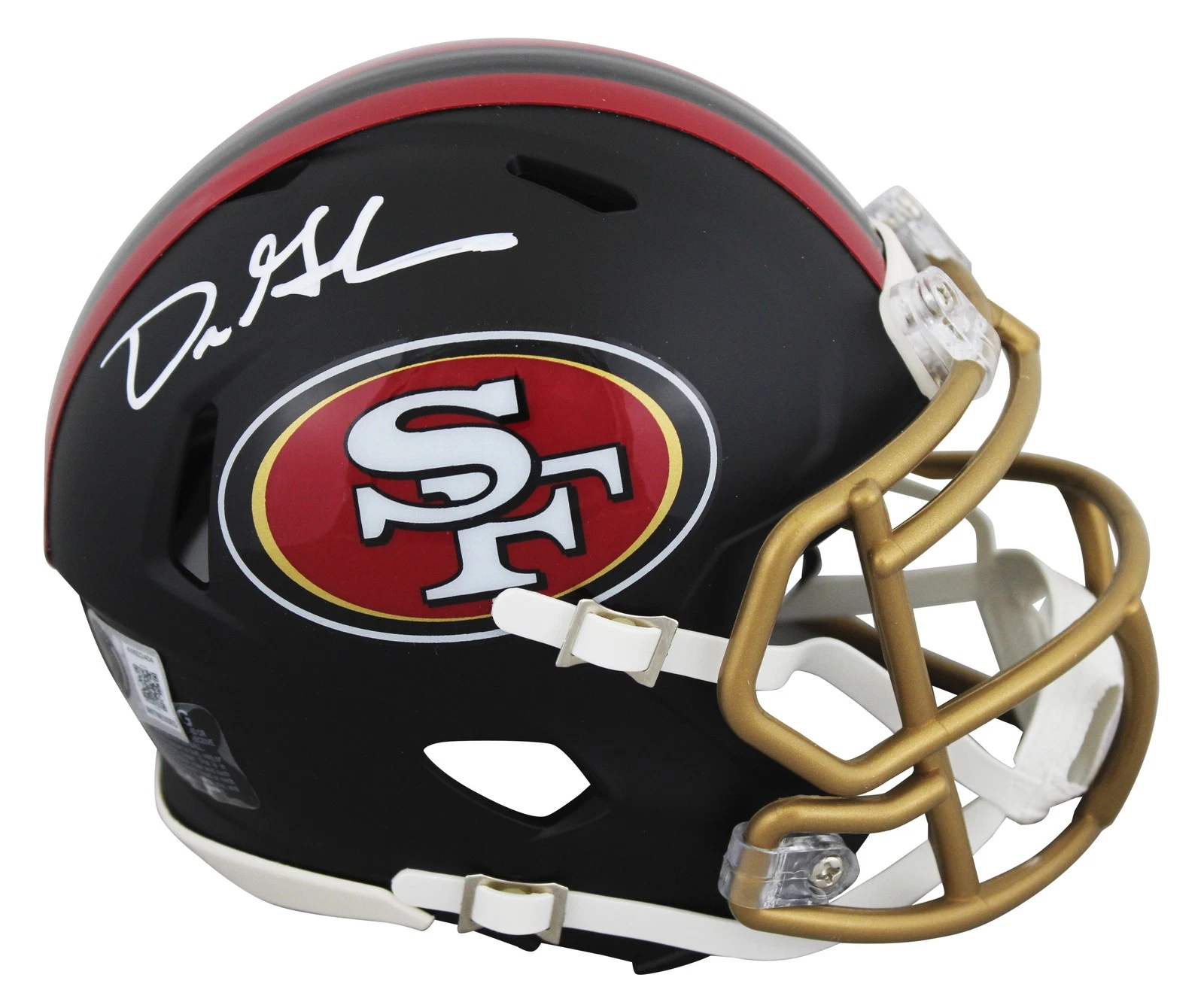 49ers Dre Greenlaw Signed 2025 Rivalries Speed Mini Helmet BAS Witnessed