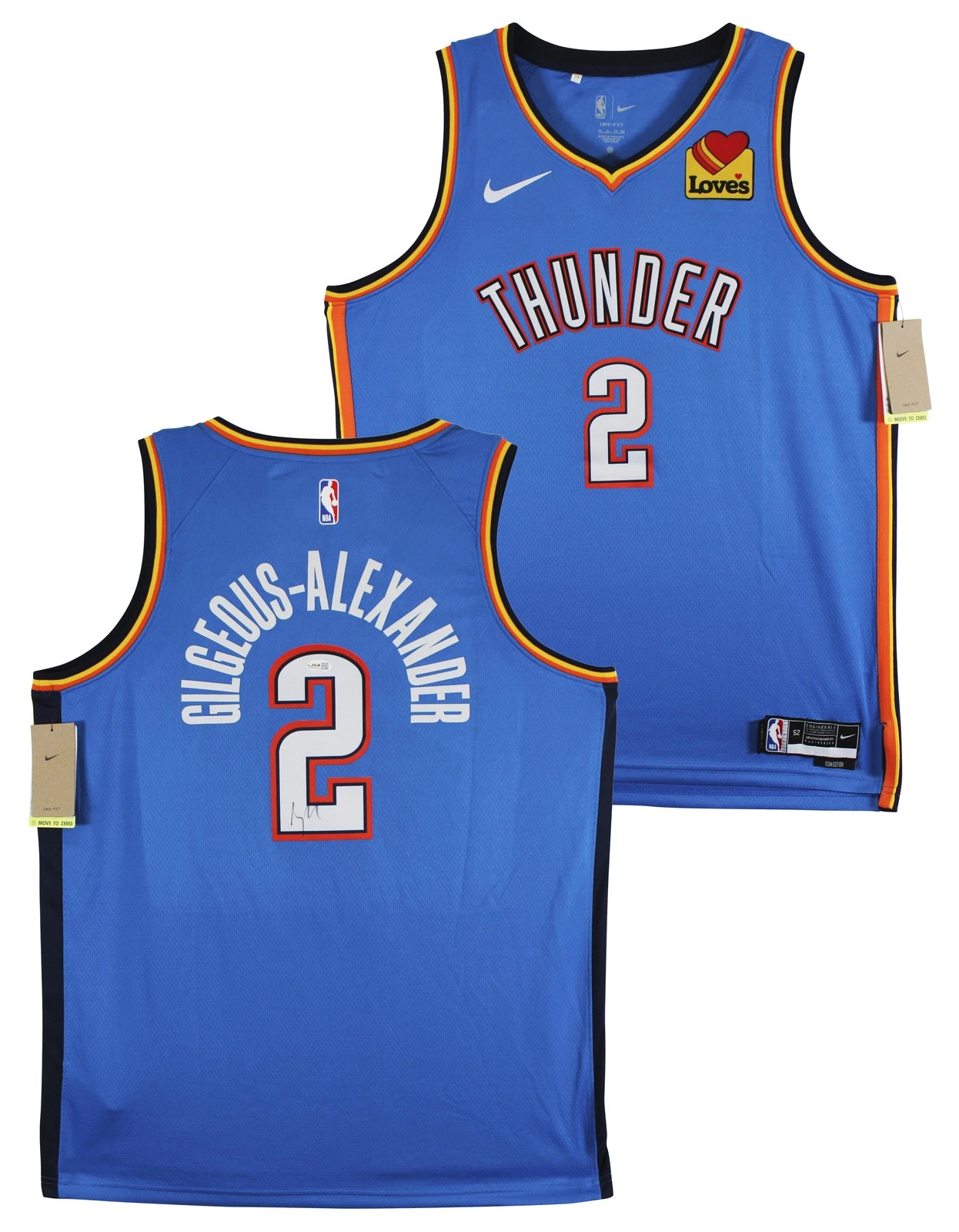 Thunder Shai Gilgeous-Alexander Signed Blue Nike Icon Ed. Jersey JSA #CN81300