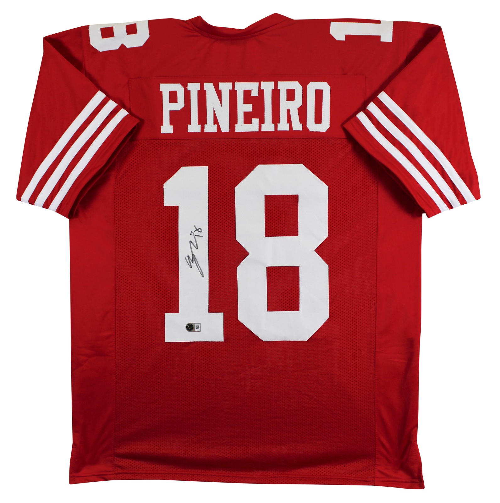 Eddy Pineiro Authentic Signed Red Pro Style Jersey Autographed BAS Witnessed