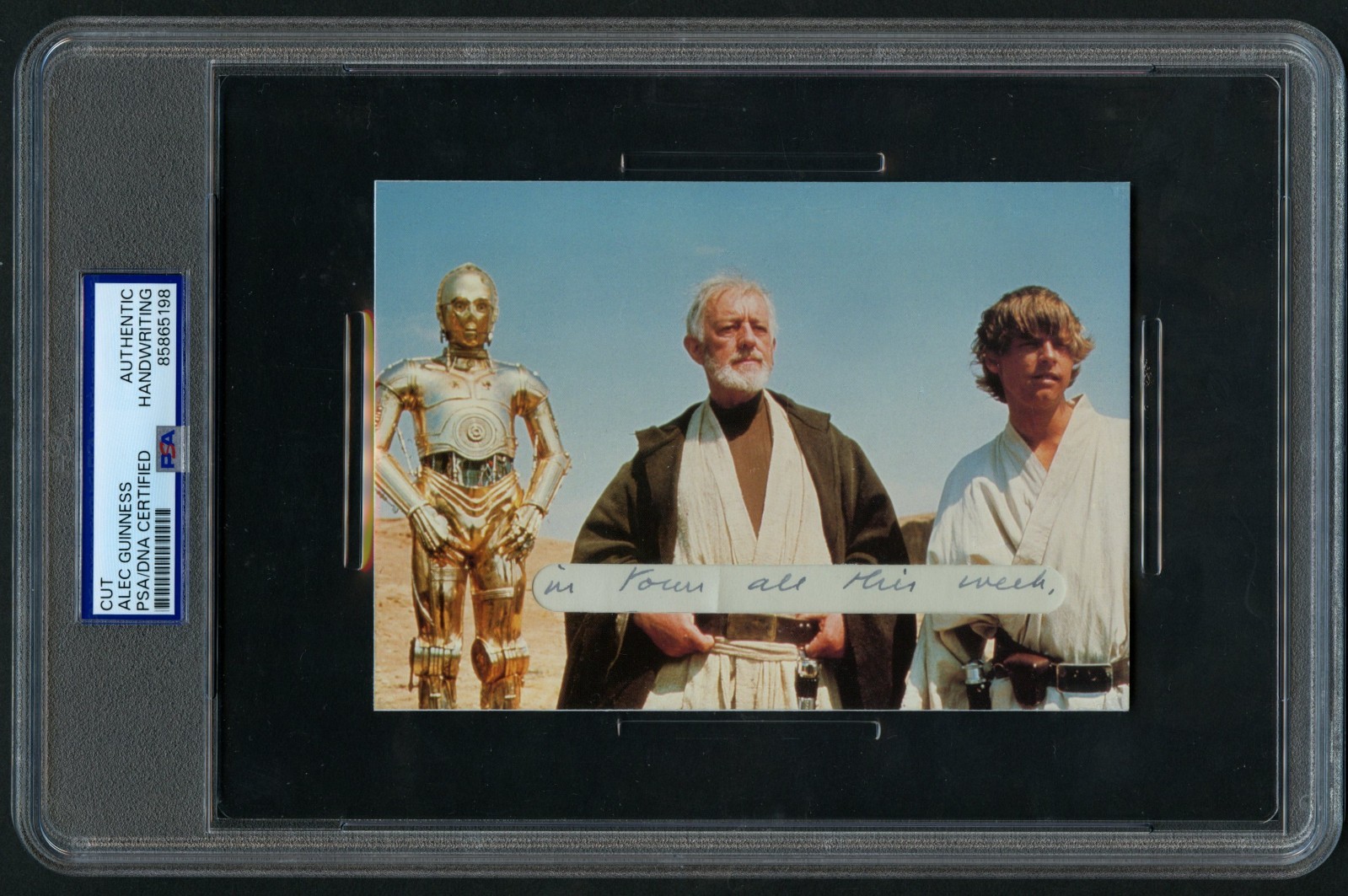 Alec Guinness HANDWRITING Ben Kenobi Custom Cut 