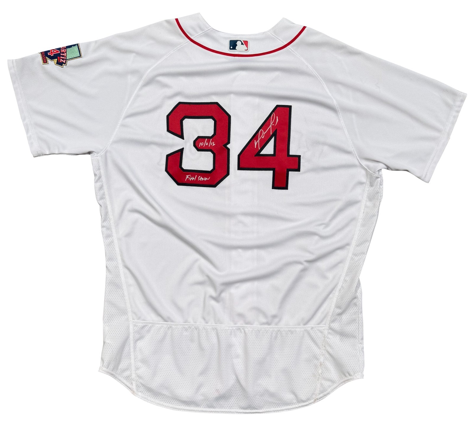 David Ortiz Final Career Game Signed Game Issued Jersey MLB Authentic 10/10/2016