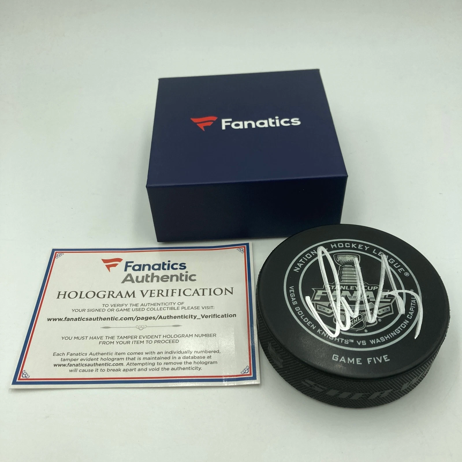 Alexander Alex Ovechkin Signed 2018 Stanley Cup Game 5 Puck Fanatics COA