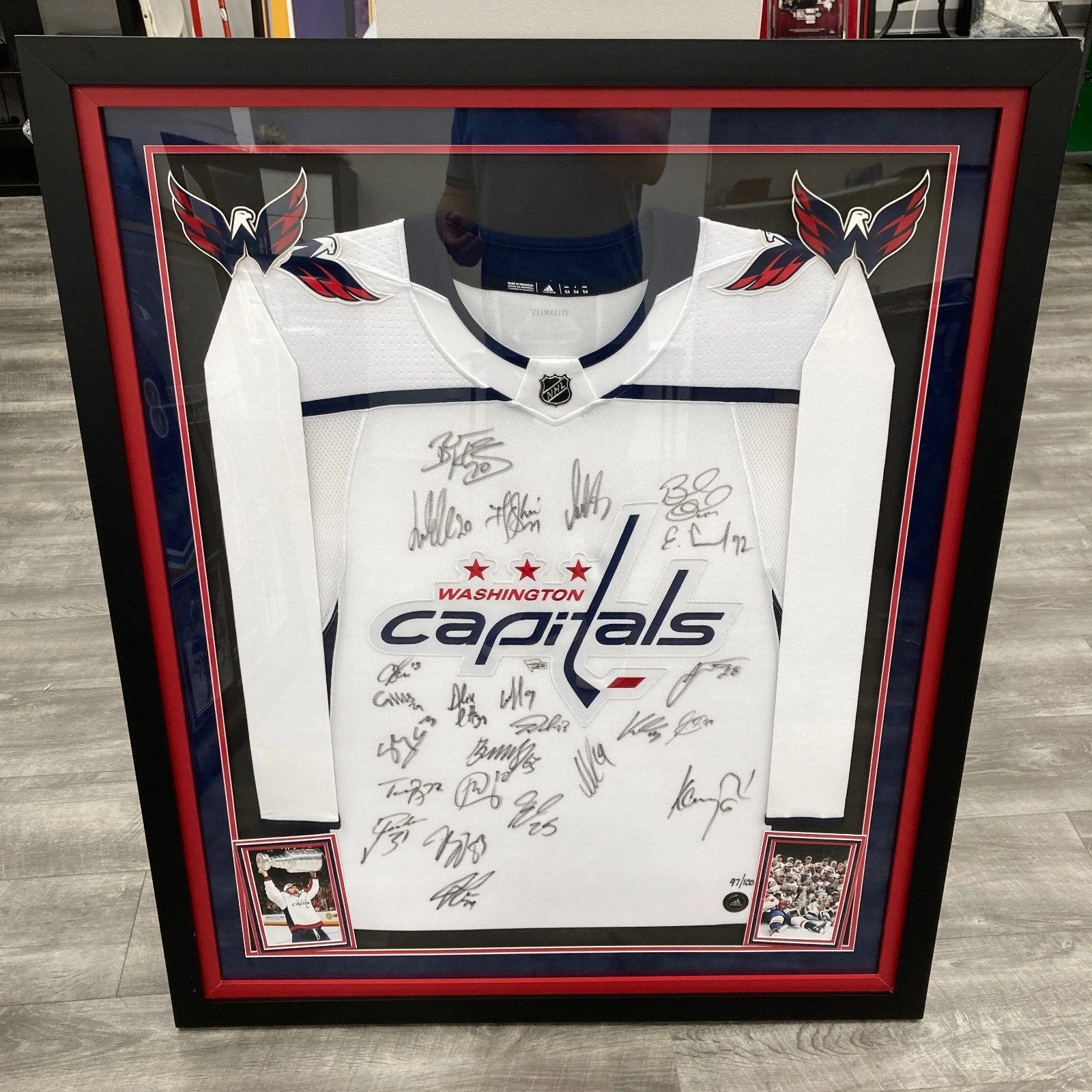 2017-2018 Washington Capitals Stanley Cup Champs Team Signed Jersey Fanatics COA