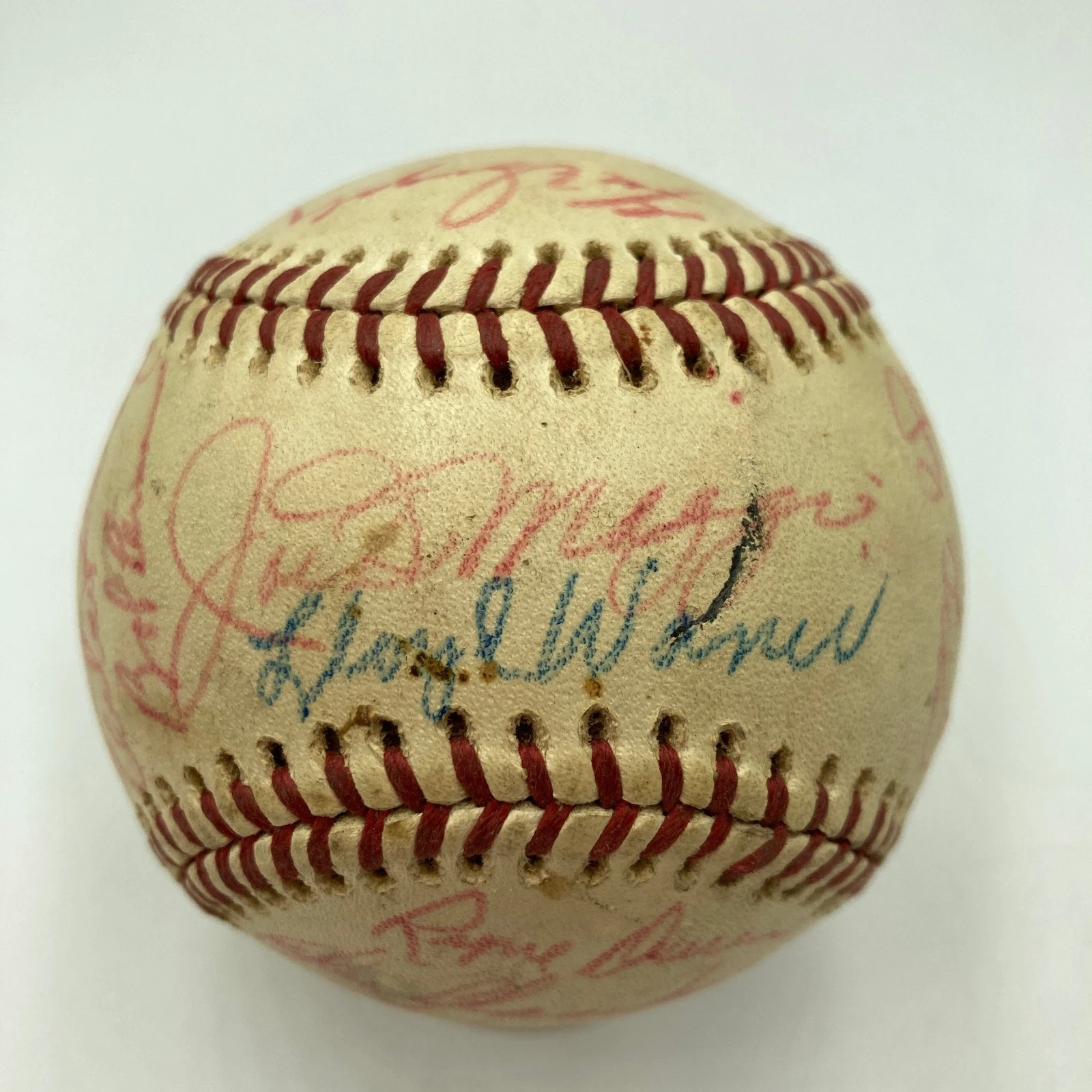 1951 Yankees World Series Champs Team Signed Baseball Mickey Mantle DImaggio JSA