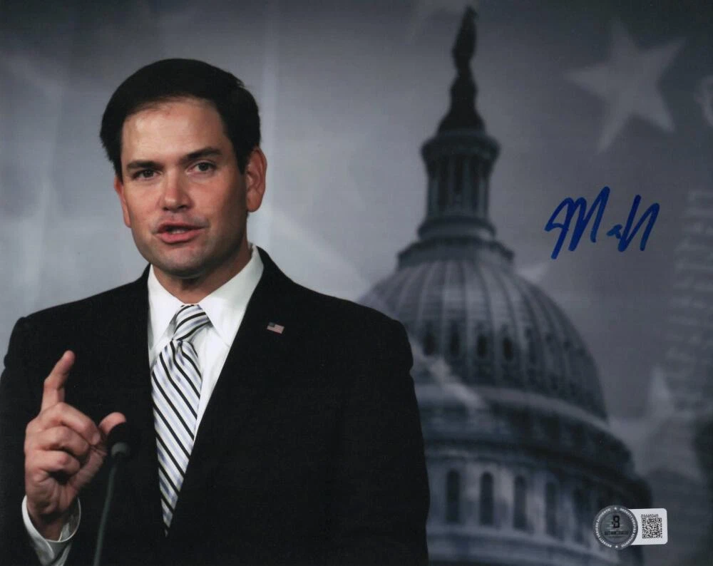 Marco Rubio Signed Autograph 8x10 Photo - Secretary of State 2028 President COA
