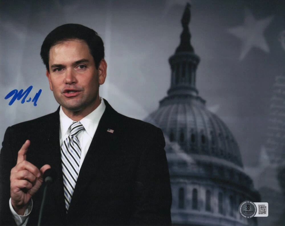 Secretary Marco Rubio Signed Autograph 8x10 Photo - 2028 President ? Beckett COA