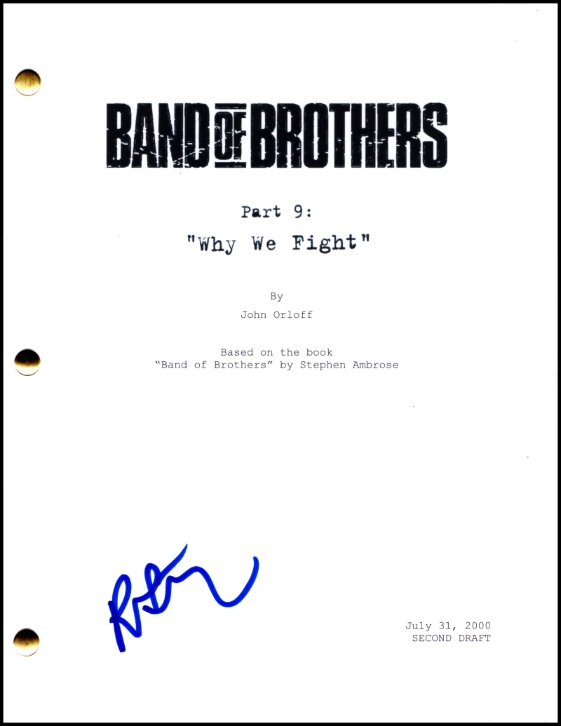 Ron Livingston Signed Autograph Band of Brothers Script Screenplay - Lewis Nixon