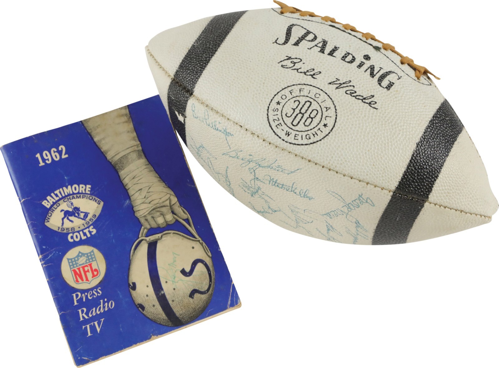 1962 Baltimore Colts Team Signed Spalding Football Johnny Unitas PSA DNA COA