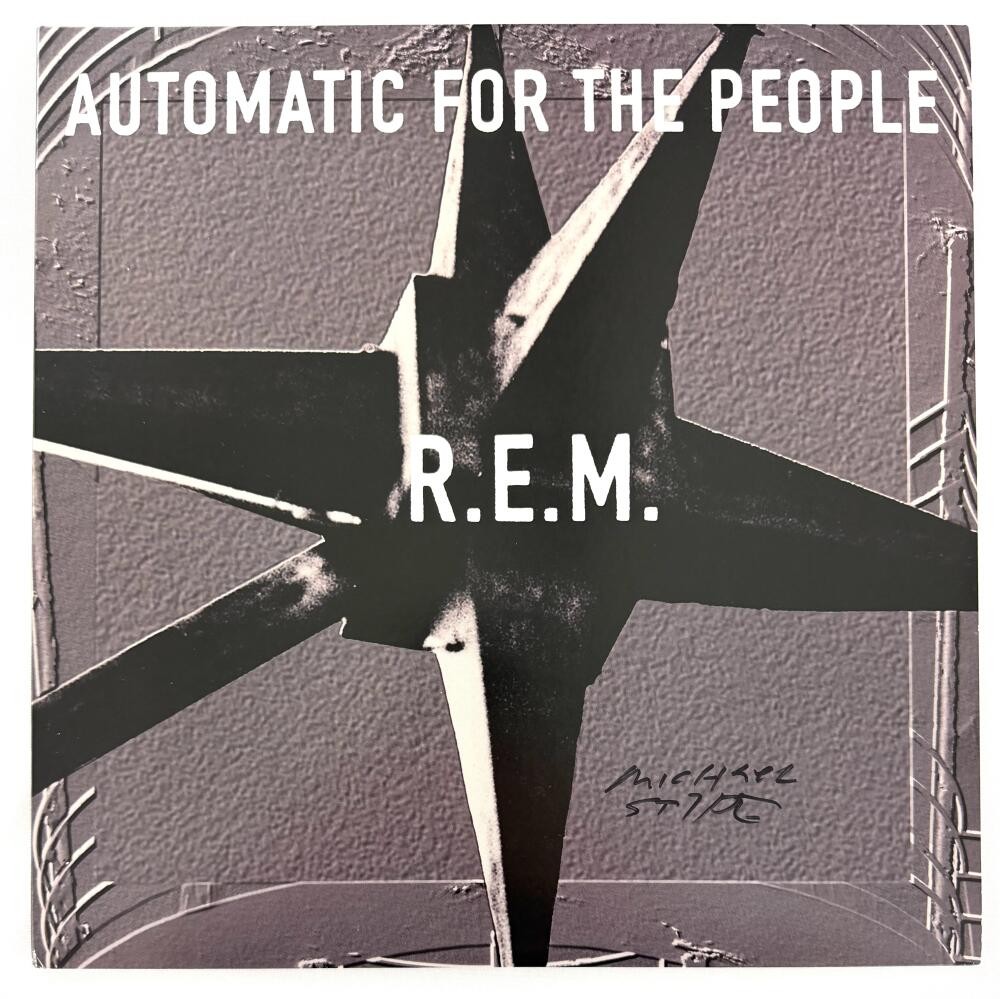 Michael Stipe REM Signed Autograph Automatic for the People Album Record BAS COA