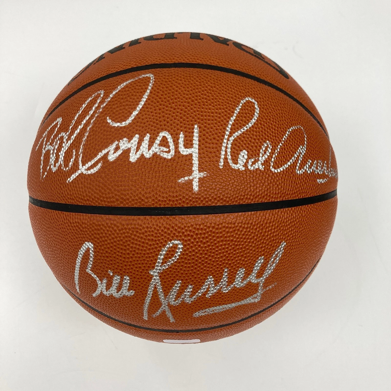 Bill Russell Red Auerbach Larry Bird Celtics Legends Signed Basketball PSA DNA