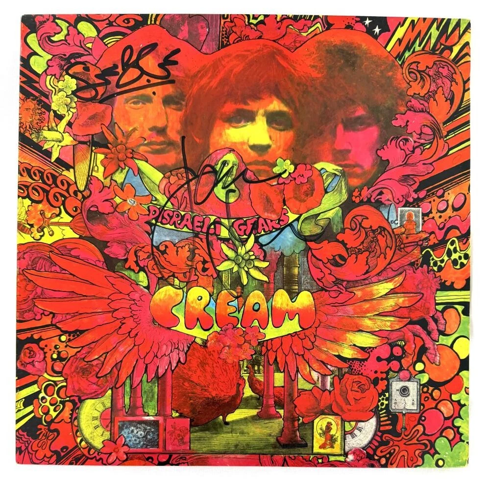 Jack Bruce & Ginger Baker Signed Autograph Cream Disraeli Gears Album Record JSA