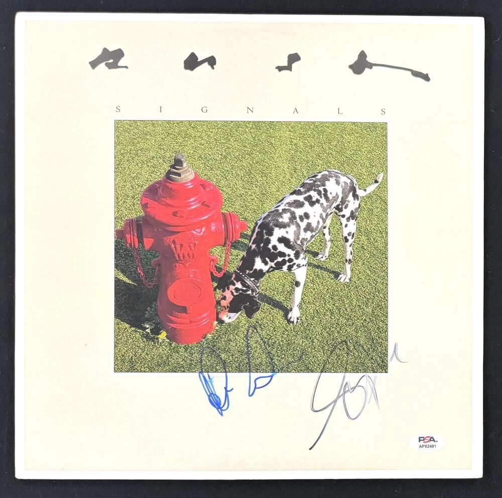 Alex Lifeson & Geddy Lee Signed Autograph Rush Signals Album Record w/ PSA COA