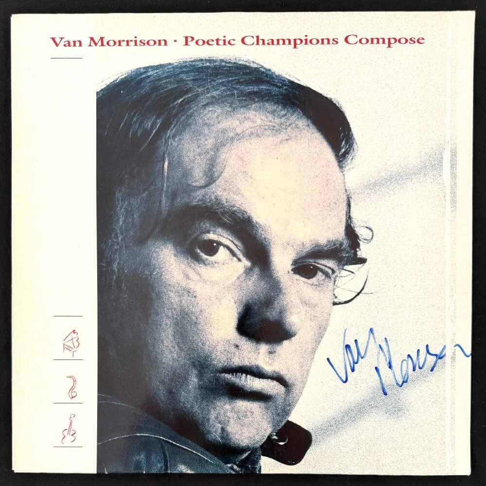 Van Morrison Signed Autograph Poetic Champions Compose Album Record Beckett COA