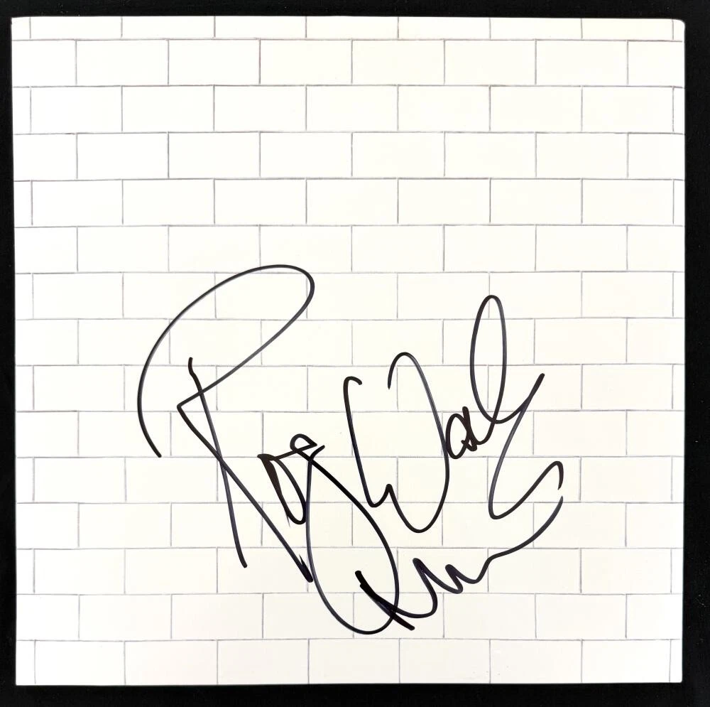 Roger Waters & Nick Mason Signed Autograph Pink Floyd The Wall Album Beckett COA