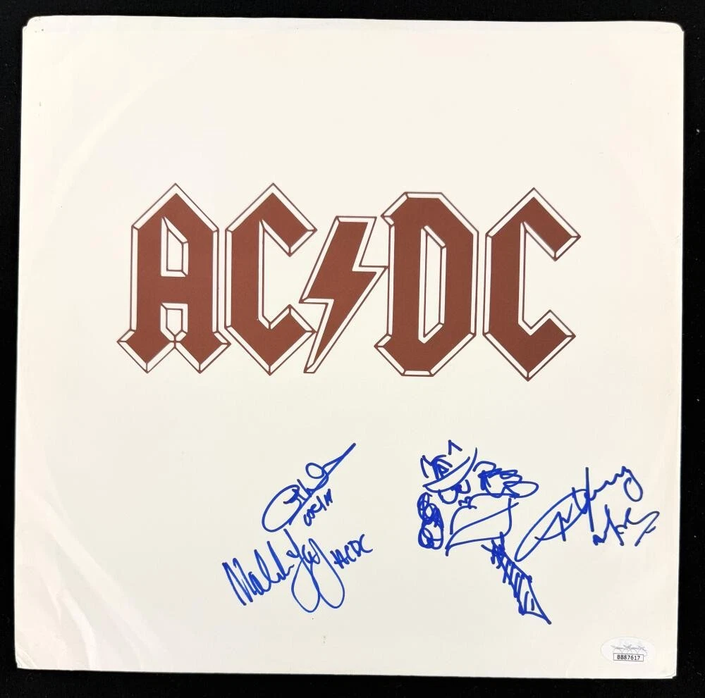 Angus & Malcolm Young Cliff Williams Signed Autograph AC/DC Album Sleeve JSA COA