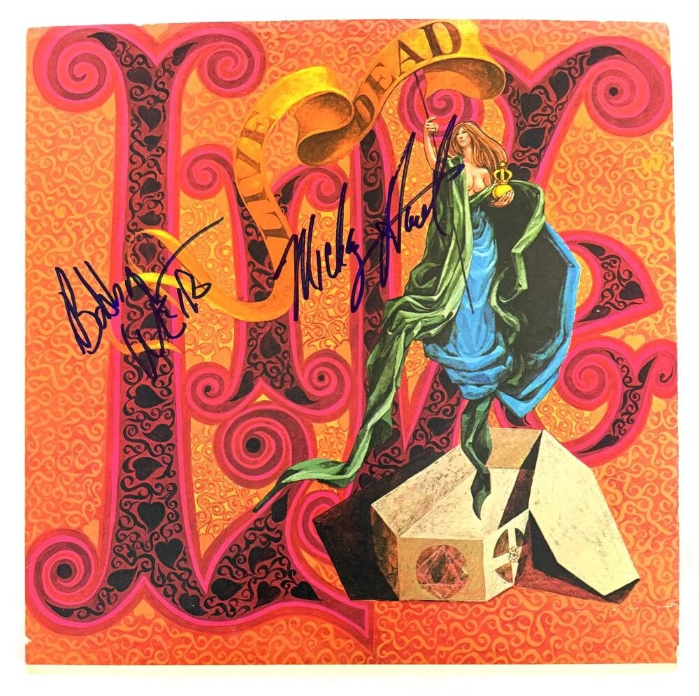 Bob Weir & Mickey Hart Signed Autograph Grateful Dead Live Album Record BAS COA