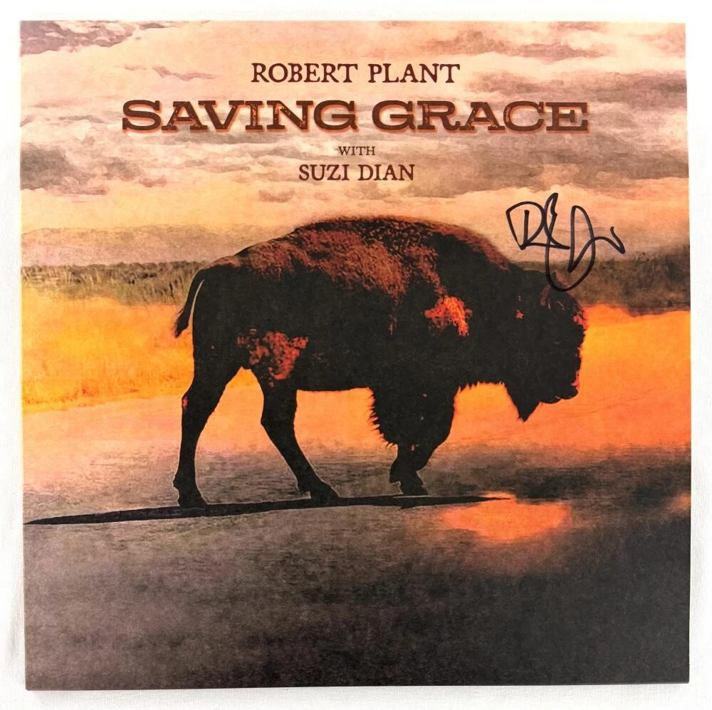 Robert Plant Led Zeppelin Signed Autograph Saving Grace Album Record w/ BAS COA