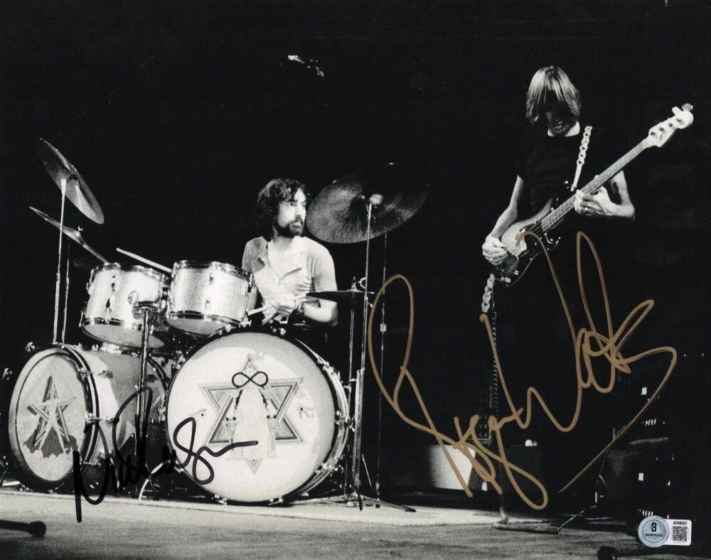 Roger Waters & Nick Mason Signed Autograph 11x14 Photo Pink Floyd w/ Beckett COA