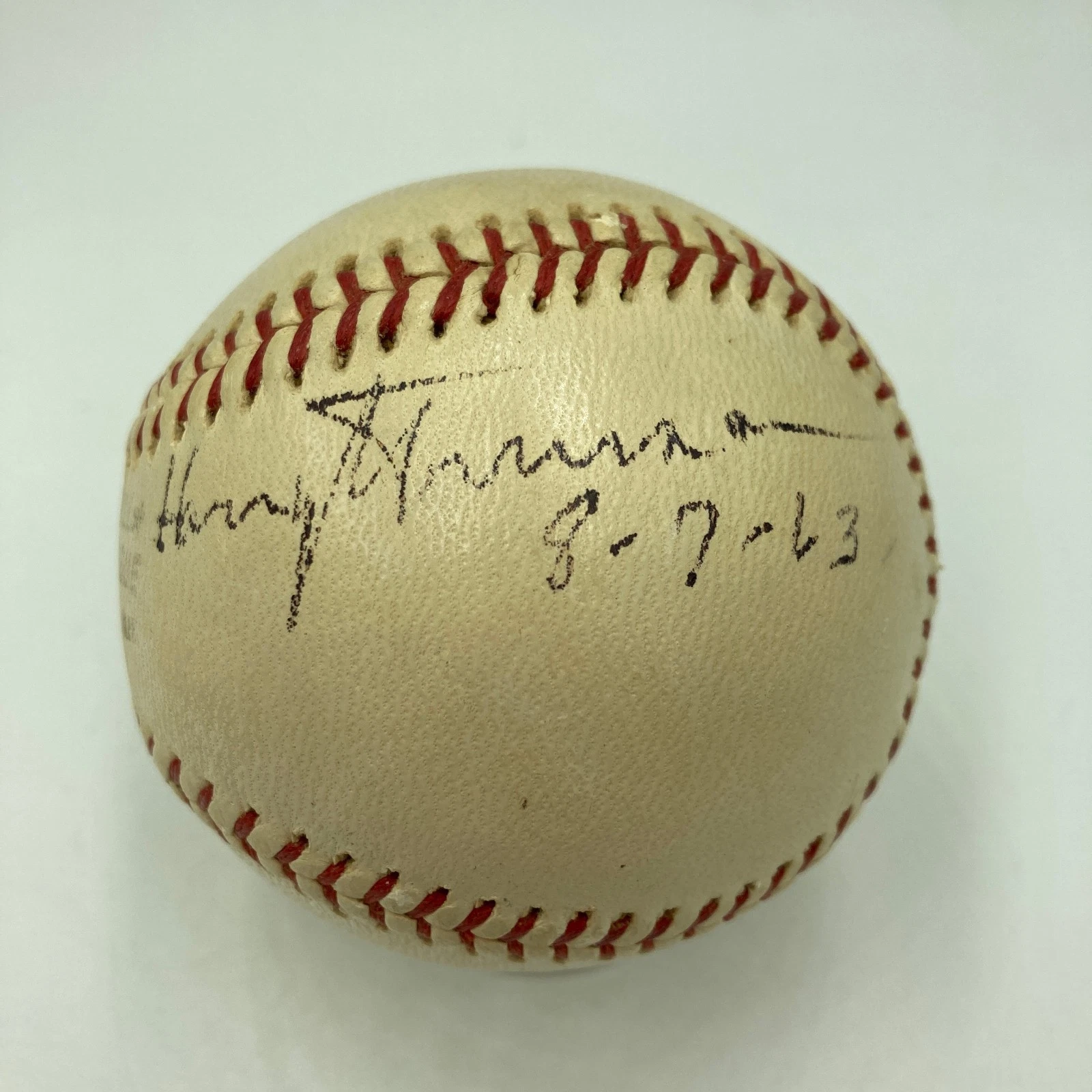 President Harry S. Truman Single Signed American League Baseball JSA COA