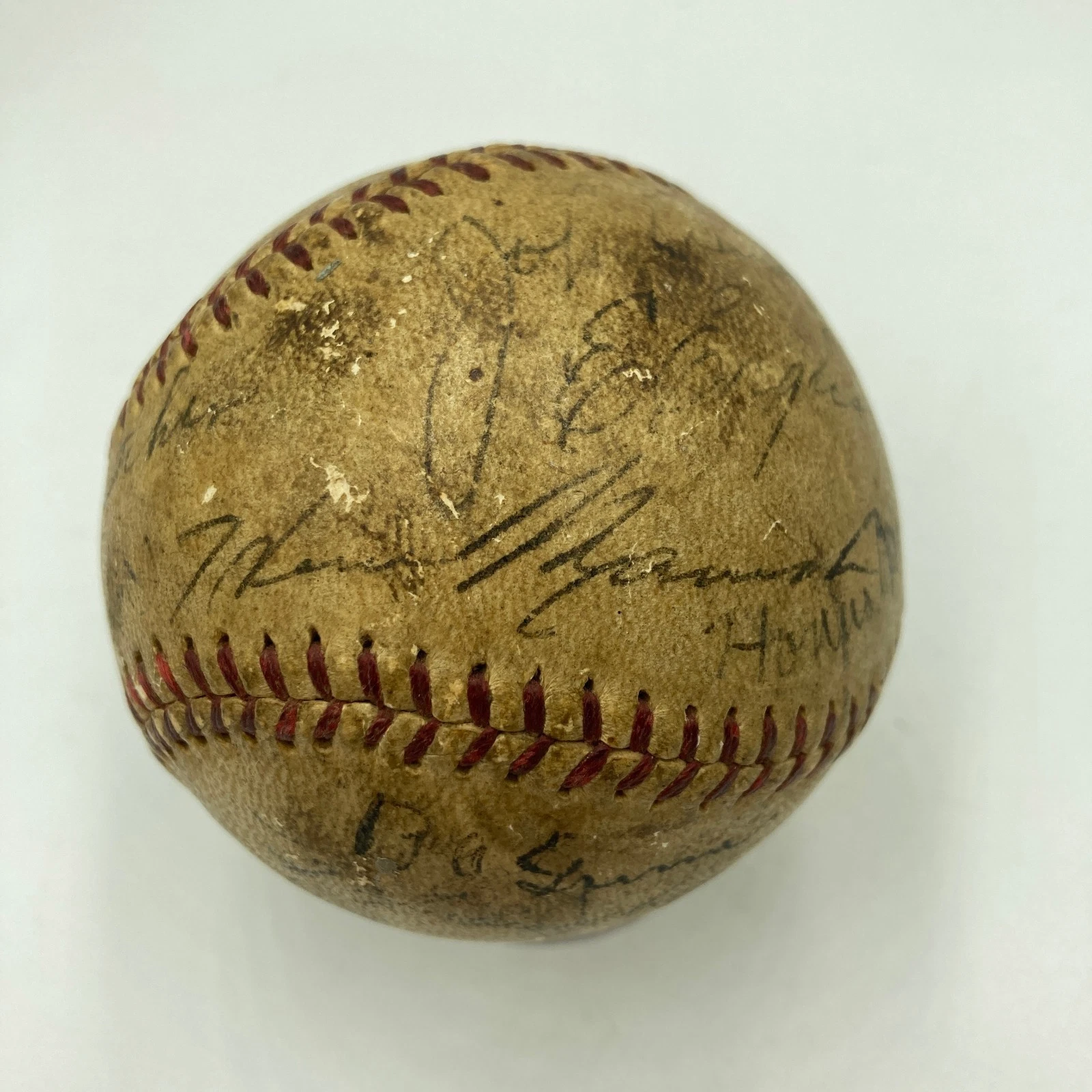 Honus Wagner Heinie Manush  Waite Hoyt HOF Multi Signed Baseball Beckett COA