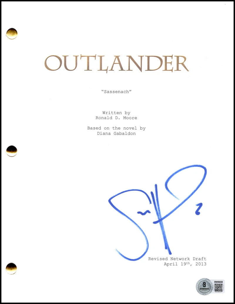 Sam Heughan Signed Autograph Outlander Full Pilot Script Screenplay Beckett COA