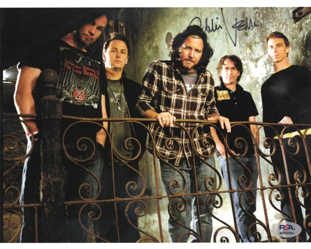Eddie Vedder Pearl Jam Signed Autograph 8x10 Photo Photograph w/ PSA COA