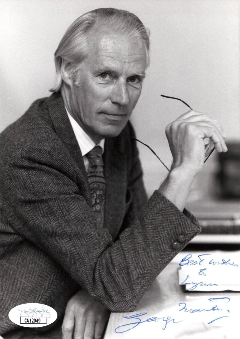 George Martin Signed Autograph 5x7 Photo - Legendary Beatles Producer JSA COA