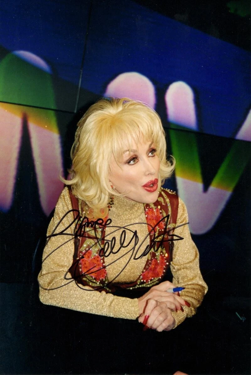 Dolly Parton Signed Autograph 6x9 Candid Type 1 Photo - Country Music w/ JSA COA