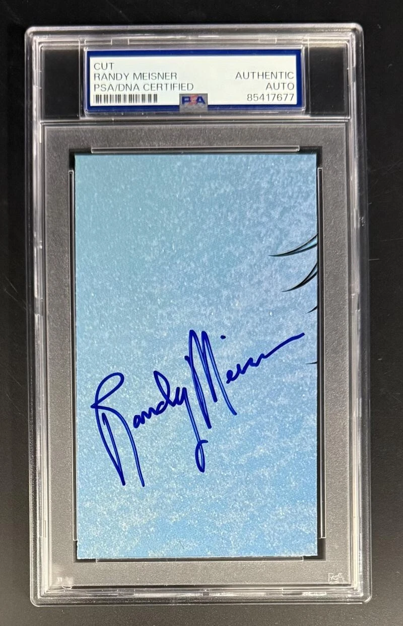 Randy Meisner Signed Autograph PSA/DNA COA Slabbed Eagles Cut Signature Card