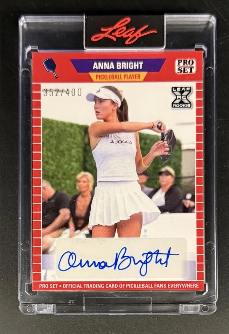 Anna Bright Signed Autograph Leaf Pro Set Slab Limited Trading Card Pickleball