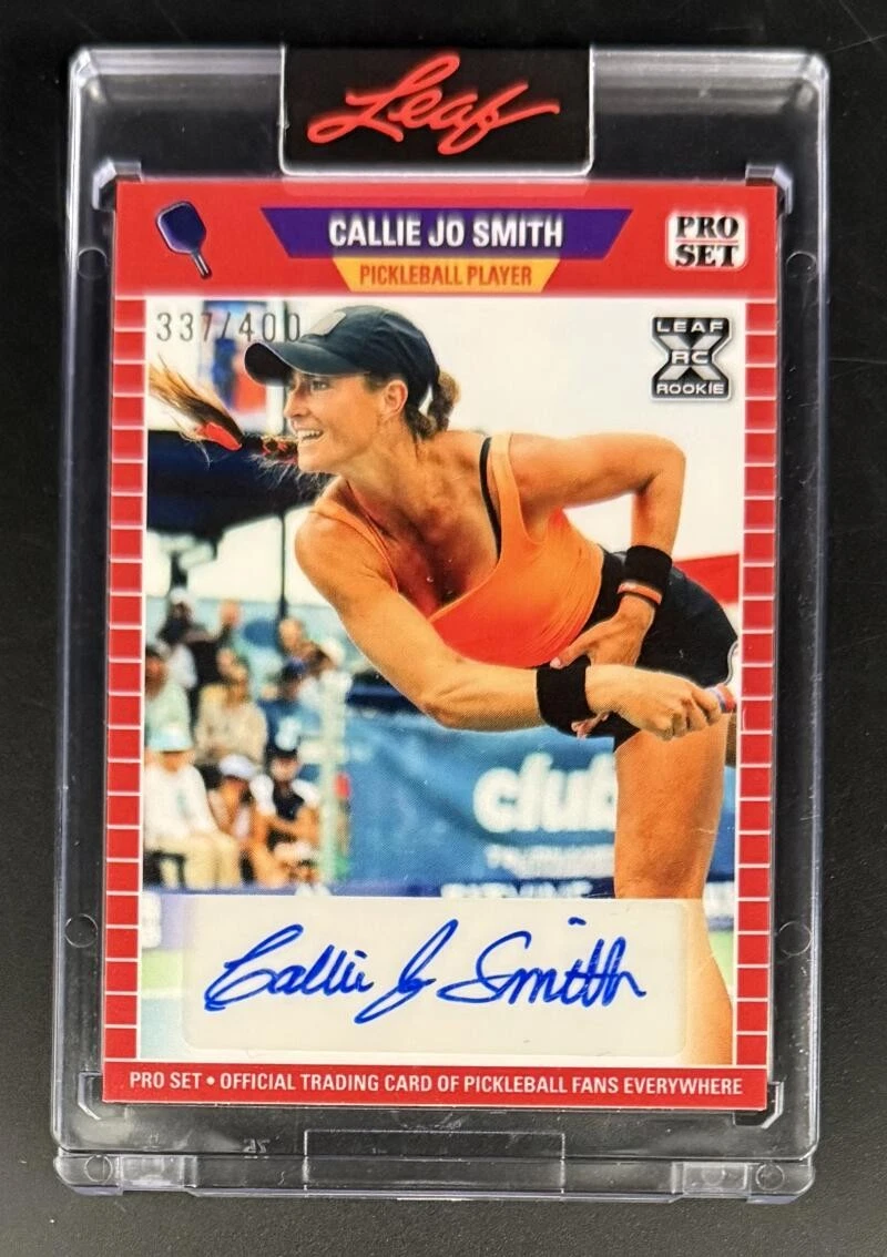 Callie Smith Signed Autograph Leaf Pro Set Slab Limited Trading Card Pickleball