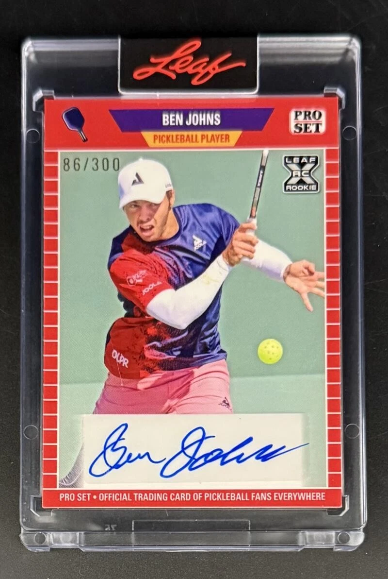 Ben Johns Signed Autograph Leaf Pro Set Slab Limited Trading Card Pickleball D