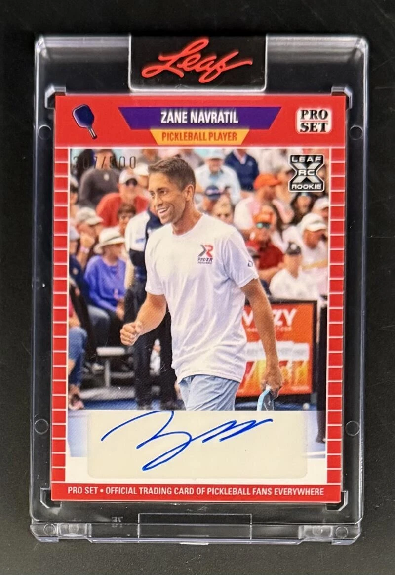 Zane Navratil Signed Autograph Leaf Pro Set Limited Trading Card Pickleball B