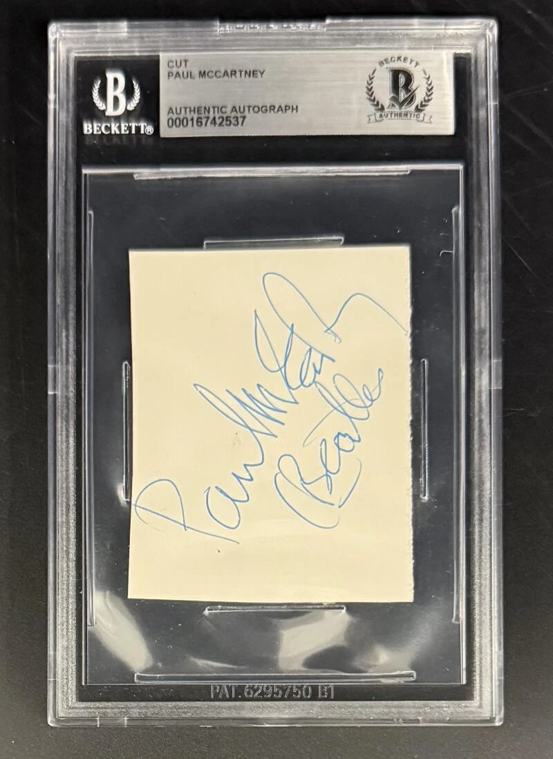 Paul McCartney Signed Autograph Beckett COA Slab Custom 